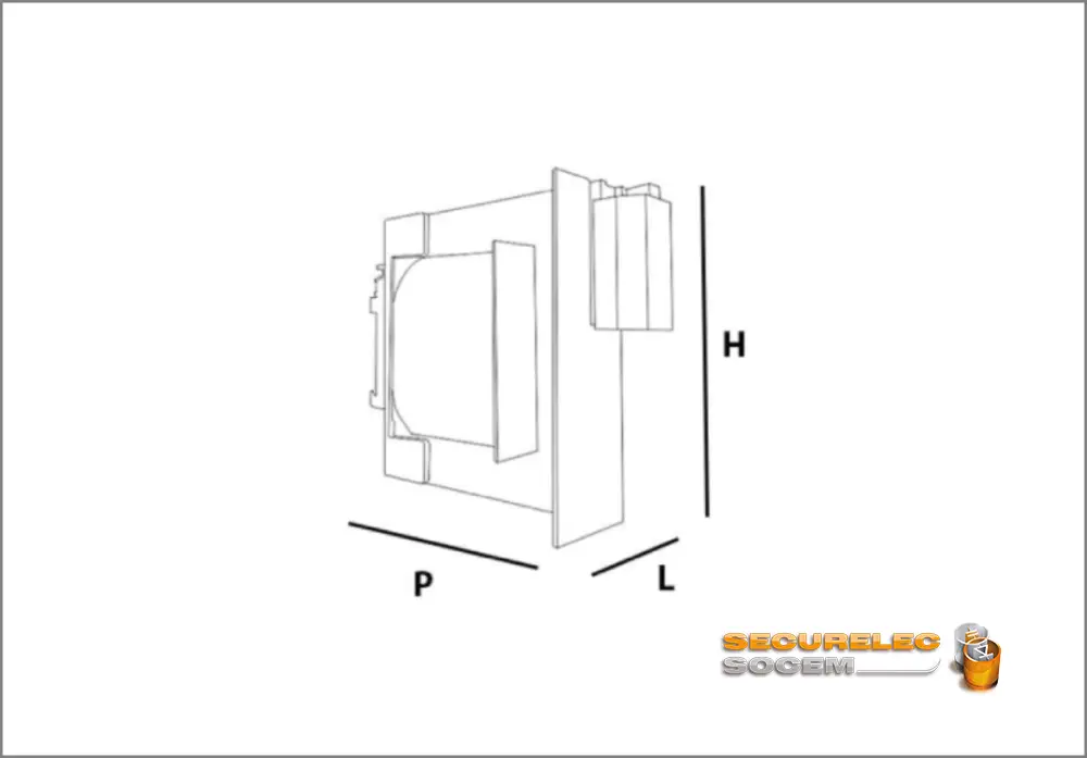Plan technique pour le transformateur monophasé T-Modul